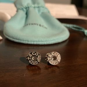 1837 Sterling Silver 925 Circle Stud Tiffany & Co Earrings